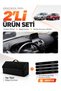 Renault Megane 2 Large Screen (2002-2009) Compatible Glove Box Cover + Thai Feather Bag Set - Re040