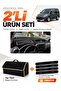 Peugeot Partner Covered (2010-2014) Compatible Glove Box Cover + Thai Feather Trunk Bag + Sticker Set