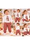 Ss Gi̇yi̇m Boys' White Sweatshirt Striped Tracksuit Set – Set of 2 with Teddy Bear Print - 3