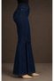 Women's Dark Blue Spanish Flare High Waist Lycra Flare Jeans Trousers Jean - 5