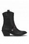 Elit Vvs2738C Women's Genuine Leather Heeled Boots Black