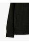 Wool Blend Long Sleeve Pocketed Zippered Shirt Collar Cashmere Jacket - 3