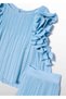 Girl's Top and Bottom Pants Set Blue - 6