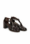 Brown Open-Toe Women's Heeled Sandals - 2