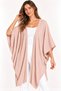Women's Bat Sleeve Single Layer Casual Knitwear Poncho Cardigan - 3