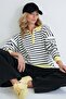 Women's Yellow Color Collared Zippered Sweater Alc-X15899