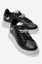 Venosa Black Skin Genuine Leather Dragonfly Buckle Women's Casual Sports Shoes