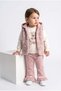 Baby Girl Three-Thread Vest Tracksuit Set Pink