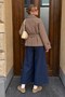 Beige Plaid Patterned Belted Short Women's Trench Coat Mg2922 - 6