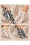Cat Patterned Women's Lambswool Winter Socks Set of 4 Soft Washable - 2