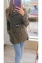 Trench Coat with High Collar, Cape, and Cuff Epaulettes - 4