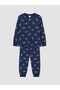 Esvab • Modern & Distinctive Zero Roba Collar Printed Boys' Pajama Set