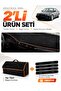 Bmw E34 (1988-1996) Compatible Glove Box Cover + Thai Feather Trunk Bag + Sticker Set - Bm010
