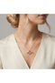 Women's Gold Tarnish-Resistant Steel Zircon Stone Heart and Arrow Necklace - Elegant Design for Gifts |   Pink Zircon Stone
