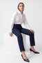 Noemi Navy Blue Suede Genuine Leather Buckle Women's Heeled Shoes - 2