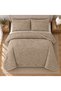 Lal Home Double Bedspread Set and Blanket Set - Beige Mbos - 6