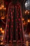Halloween Cloak Red Spider Web Patterned 130 cm Halloween Adult Child Witch Costume - 5