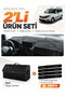 Fi̇at Doblo (2007-2015) Airbag Compatible Small Screen Compatible Torpedo Cover + Leather Trunk Bag Set - Fi008