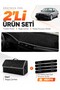 Bmw E34 (1988-1996) Compatible Glove Box Cover + Leather Trunk Bag + Sticker Set - Bm010