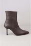 Seç V2743 Genuine Leather Women's Heel Boots (Heel Height: 8 cm) Brown