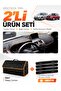 Renault Megane 2 Large Screen (2002-2009) Compatible Glove Box Cover + Leather Trunk Bag Set - Re040
