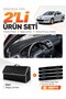 Peugeot 407 (2004-2010) Compatible Glove Box Cover + Leather Trunk Bag + Sticker Set - Pe018