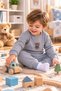 Ss Gi̇yi̇m Boys' Teddy Bear Printed 2-Piece Set – Ribbed Sweatshirt and Sweatpants - 3