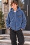 Boys-Girls Plush Cardigan Hooded Zippered Pocket Super Hero Teddy Bear Embroidered Blue Sweatshirt 8-13 Years Old - 5
