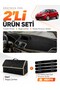 Renault Megane 3 Li̇f Ekran (2008-2015) Compatible Torpedo Cover + Leather Luggage Bag Set - Re023