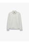Ribbed Long Sleeve Textured Half-Zip Sweatshirt