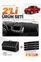 Mitsubishi L200 (2005-2015) Compatible Glove Box Cover + Leather Luggage Bag + Sticker Set - Mi007