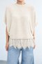 Knitwear Blouse Comfortable Fit Tulle