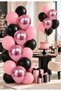 Pink Black Chrome Night Deluxe 20 Piece Balloon Set Chrome Pink Pastel Black Pink Birthday Party Decoration Celebration Photo Shoot Table Backdrop Concept Decoration Balloons - 3