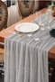 Bohemian Runner Tablecloth Glittery Gray Modern Home Decor Wedding Engagement Special Occasion Tablecloth Dowry Set