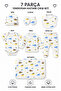 Newborn 7 Piece Hospital Discharge Set 100% Cotton Work Machinery Patterned Baby Boy Clothing Set