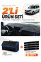 Fi̇at Doblo (2007-2015) Airbag Compatible Small Screen Compatible Torpedo Cover + Leather Trunk Bag Set - Fi008