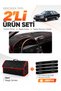 Mercedes W140 (1991-1998) Compatible Glove Box Cover + Leather Trunk Bag + Sticker Set - Mb018