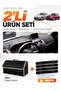 Renault Megane 2 Large Screen (2002-2009) Compatible Glove Box Cover + Leather Trunk Bag Set - Re040
