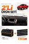 Mitsubishi L200 (2005-2015) Compatible Glove Box Cover + Leather Luggage Bag + Sticker Set - Mi007