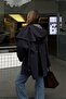 Navy Blue Trench Coat with Removable Hood and Cape - 0630 - 7