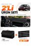 Daci̇a Logan 1 (2004-2008) Compatible Glove Box Cover + Leather Trunk Bag + Sticker Set - Da006