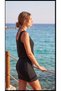 Women's Strappy Square Neck Knitwear Pareo with Waist Tie - 8