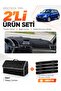 Renault Clio Symbol Airbag Compatible (2003-2006) Compatible Torpedo Cover + Leather Trunk Bag Set - Re012