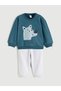Quality Pieces from Çelebi Store Long Sleeve Printed Baby Boy Sweatshirt and Trousers Set of 2 - 3