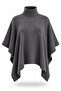 Anthracite Asymmetrical Cut Poncho Sweater