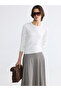 Rmz Gi̇yi̇m Farkiyla Zero Roba Collar Women's Knitwear Sweater - 2