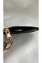 Wallet Women's Black Color Embossed Patterned Card Holder Wallet – 4 Card Compartments, Zippered Coin Compartment, Chain for Attaching to Bags - 2