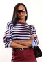 Burgundy Striped Knitwear 261165 - 2