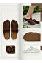 Brown Women's Suede Closed-Front Sabo Slippers - 2