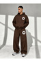 Unisex Circle Printed Oversize Winter Sweatshirt and Baggy Sweatpants Set - 4